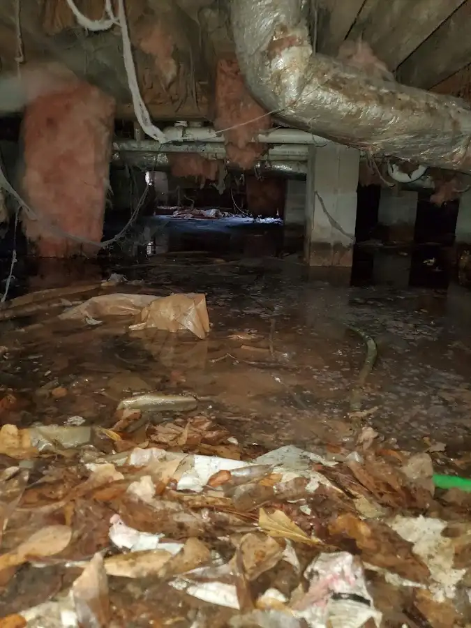 Crawl space flood assessment for Commercial Water Damage Restoration in Suwanee